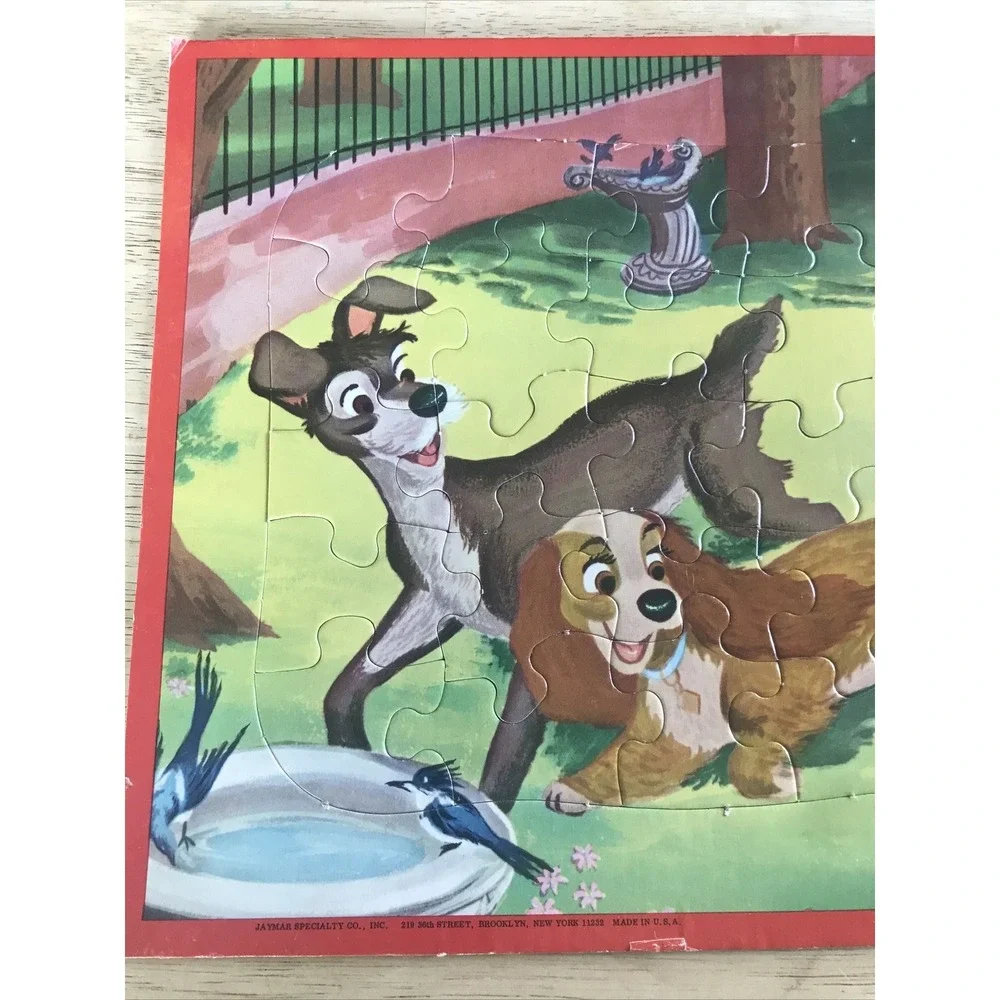 JAYMAR WALT DISNEY PRODUCTIONS LADY AND THE TRAMP TRAY PUZZLE #2339